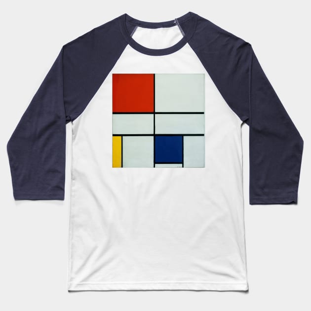 Composition C (No.III) with Red, Yellow and Blue, 1935 by Piet Mondrian Baseball T-Shirt by SteelWoolBunny